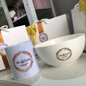 custom mug and soup bowl